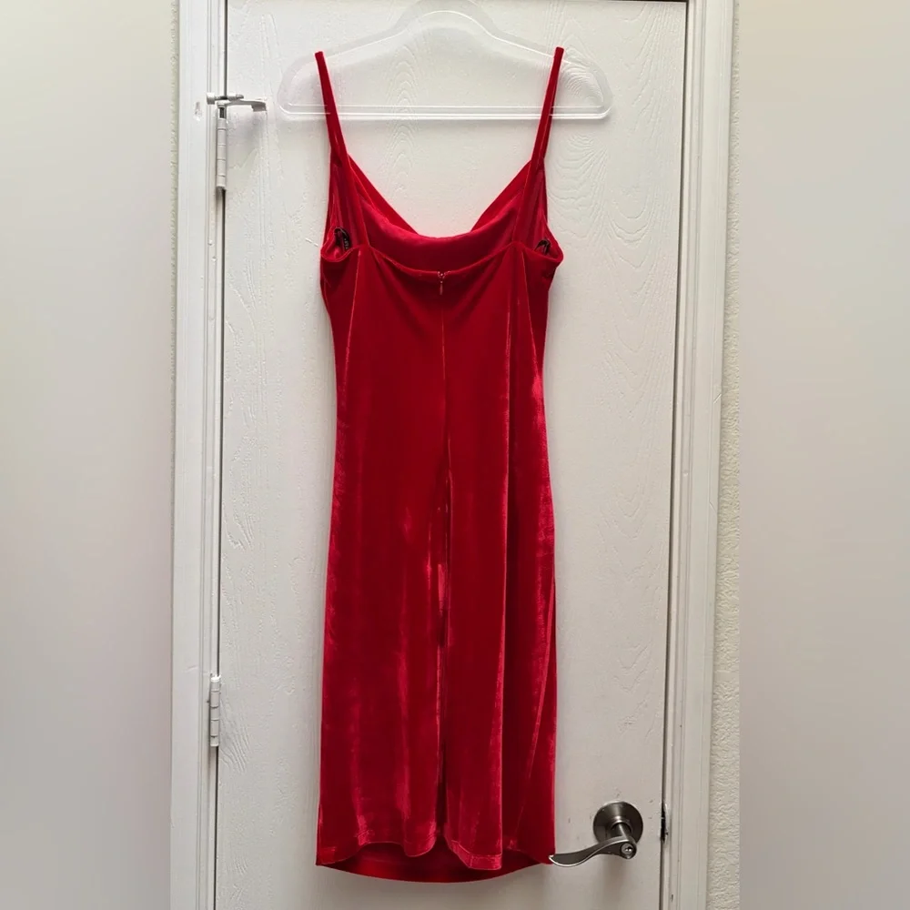 Laundry By Shelli Segal Vibrant Red Backless Dress - Picture 8 of 9